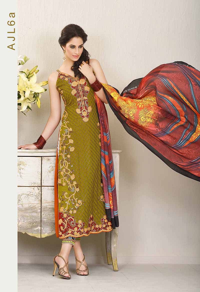Asim Jofa - Print and Embroidery Green - AJL6A