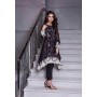 Baroque Black Wave Luxury Chiffon Winter Dress - 10-2