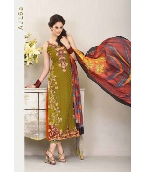 Asim Jofa - Print and Embroidery Green - AJL6A