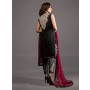 Zainab Chottani - Black and burgundy intricately embellished outfit - 120399 - 2