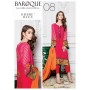 Baroque Ombre Hues Chiffon Winter Dress - 08